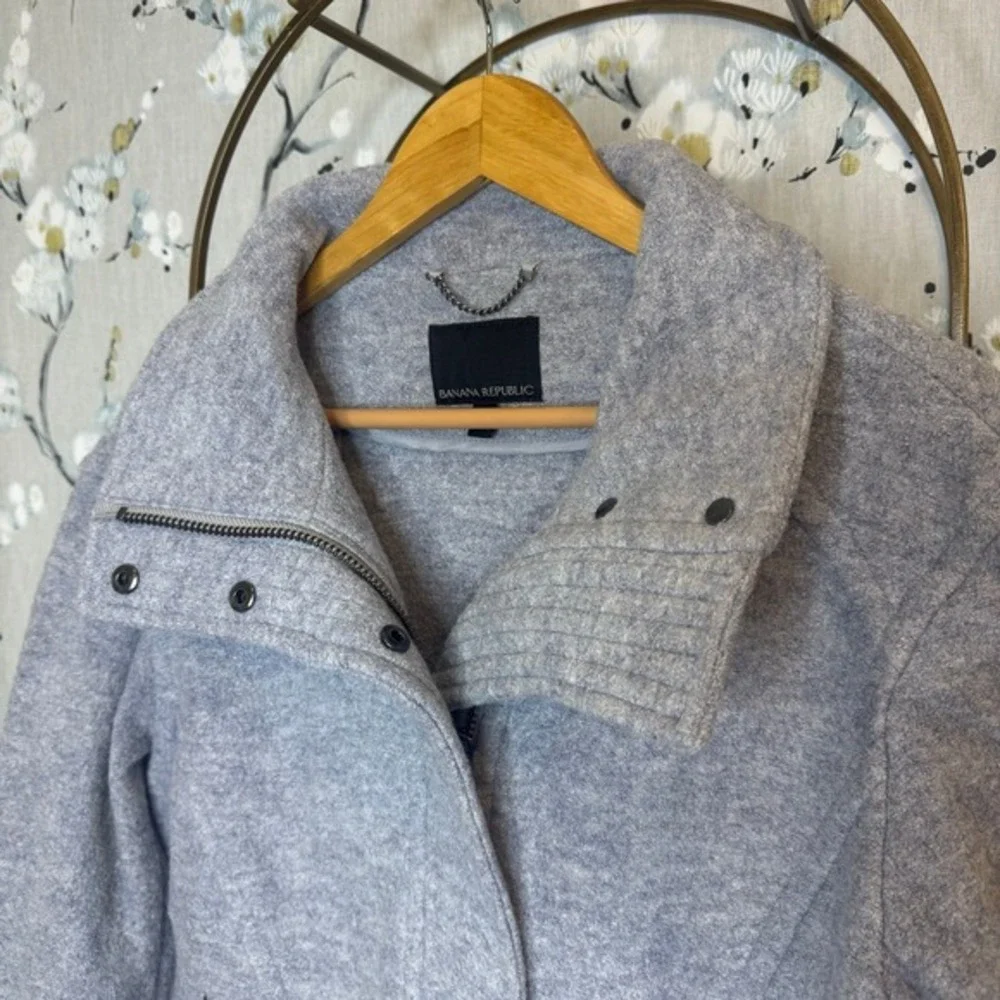 Banana Republic Gray Moto Jacket - Size XS - Picture 3 of 7